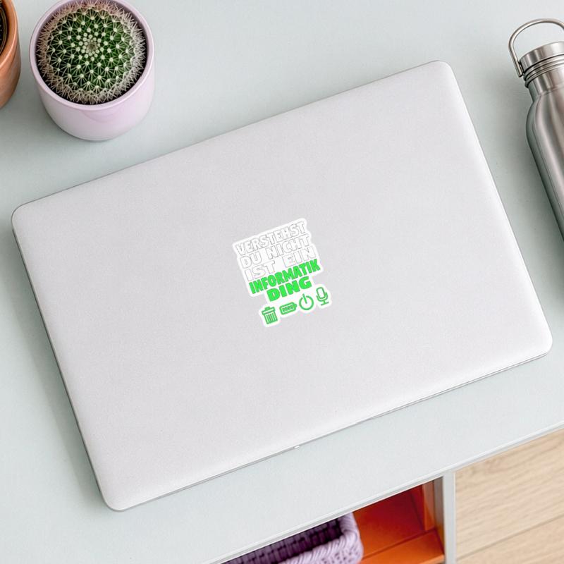 Informatik Computer Programmierer Entwickler Coder Sticker Größe S (10 x 10 cm)