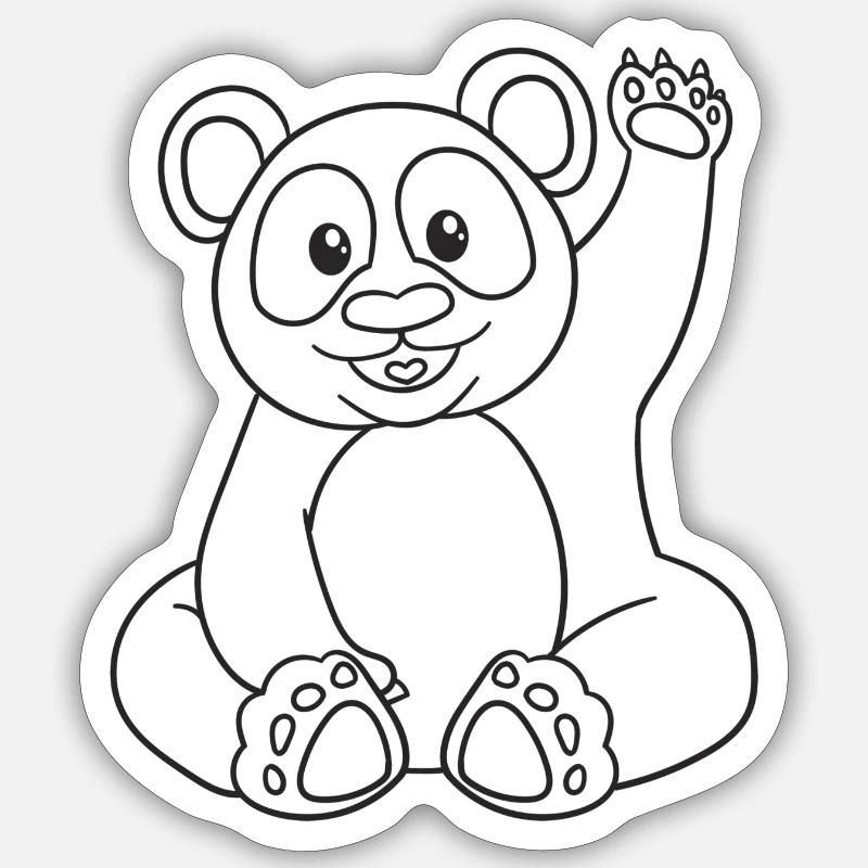 Panda, Panda Bear, Gift, Gift Idea Sticker size S (10 x 10 cm)