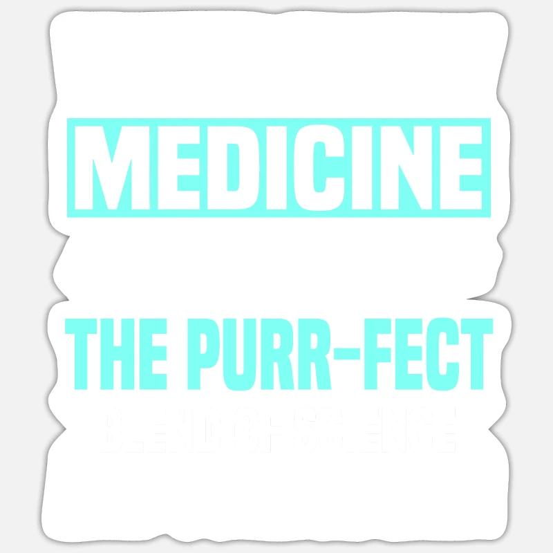 Tiermedizin - Sticker Größe S (10 x 10 cm) - Mattweiß
