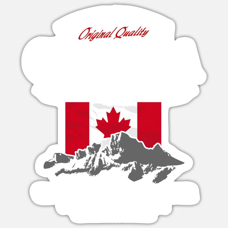 Kanada - Feuille d’érable - Canada - Sticker taille S (10 x 10 cm) - blanc mat