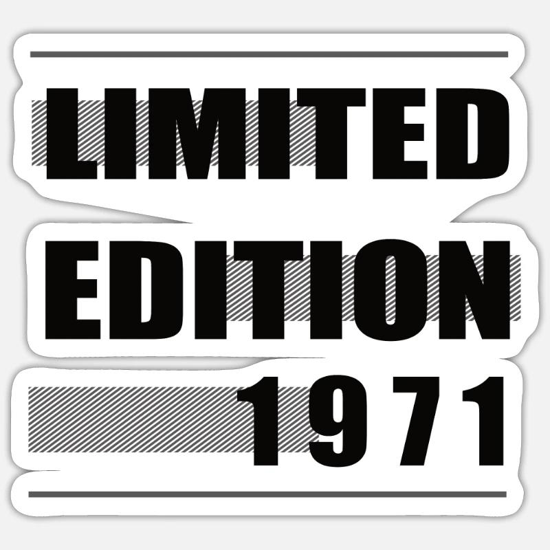 Édition limitée 1971 - Sticker taille S (10 x 10 cm) - blanc mat