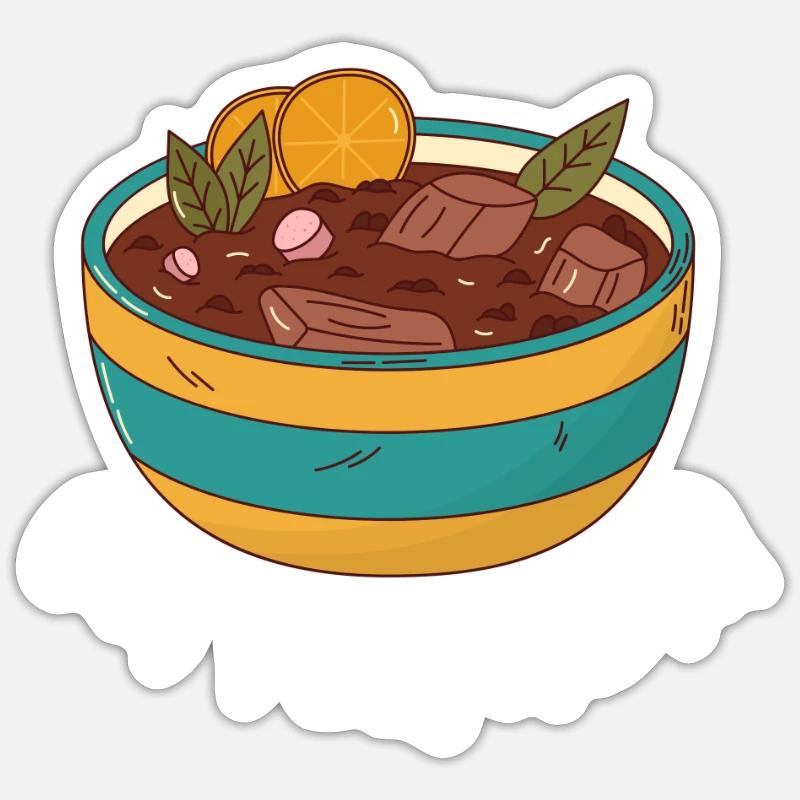 Brazil Brazilian Pork Bean Stew Feijoada Sticker Größe S (10 x 10 cm)