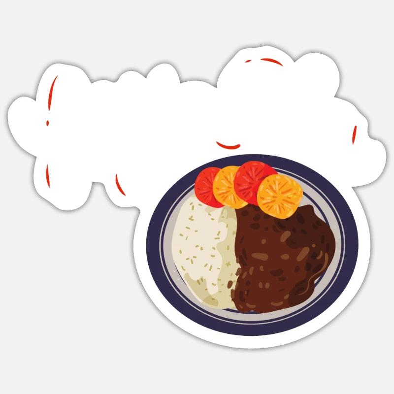 Brésil Ragoût de haricots de porc brésilien Feijoada Sticker taille S (10 x 10 cm)