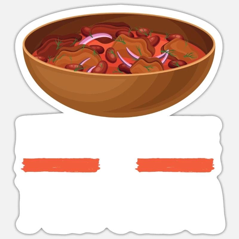 Brésil Ragoût de haricots de porc brésilien Feijoada Sticker taille S (10 x 10 cm)