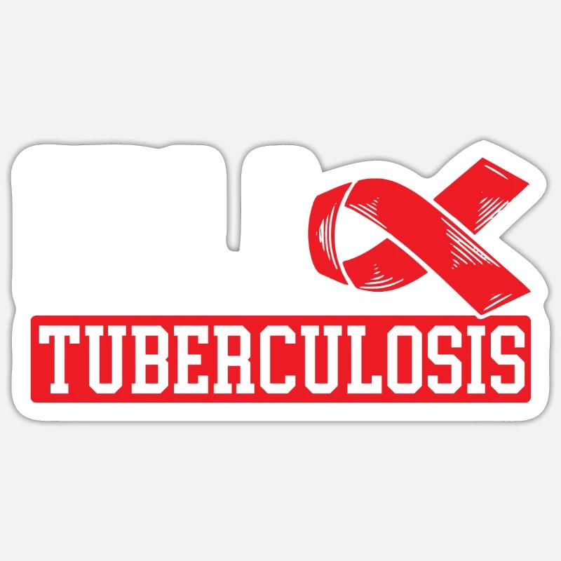 Tuberkulose-Krieger Tuberkulose-Bewusstsein - Sticker Größe S (10 x 10 cm) - Mattweiß
