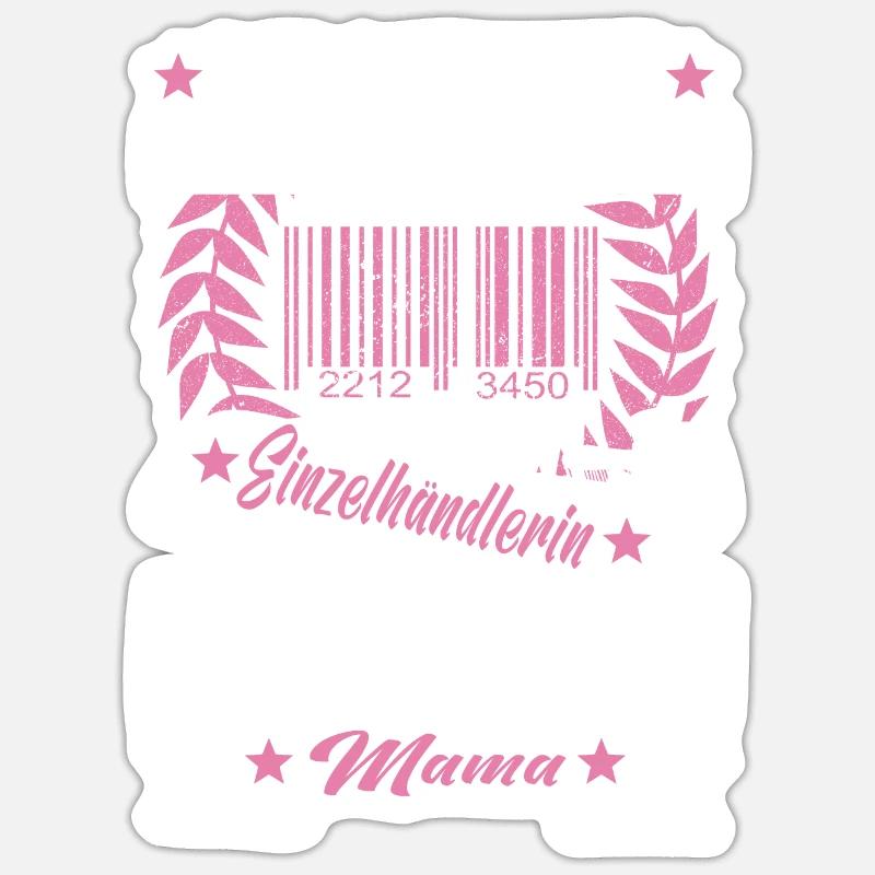 Verkäuferin Muttertag Einzelhandel Verkäufer - Sticker Größe S (10 x 10 cm) - Mattweiß