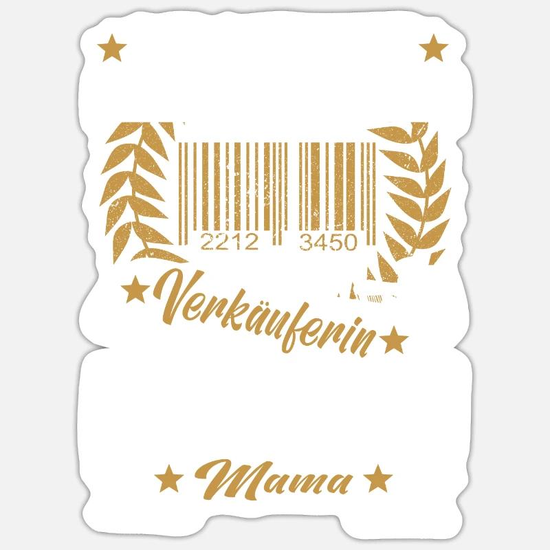 Verkäuferin Muttertag Einzelhandel Verkäufer Sticker Größe S (10 x 10 cm)