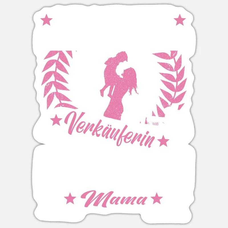 Verkäuferin Muttertag Einzelhandel Verkäufer Sticker Größe S (10 x 10 cm)
