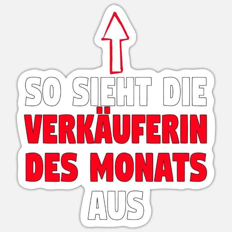Verkäuferin Muttertag Einzelhandel Verkäufer - Sticker Größe S (10 x 10 cm) - Mattweiß