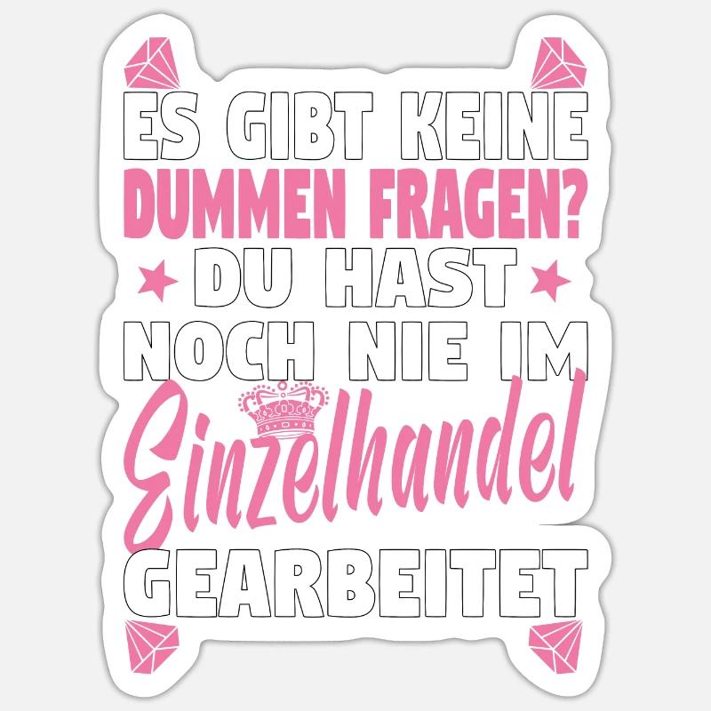 Verkäuferin Muttertag Einzelhandel Verkäufer Sticker Größe S (10 x 10 cm)