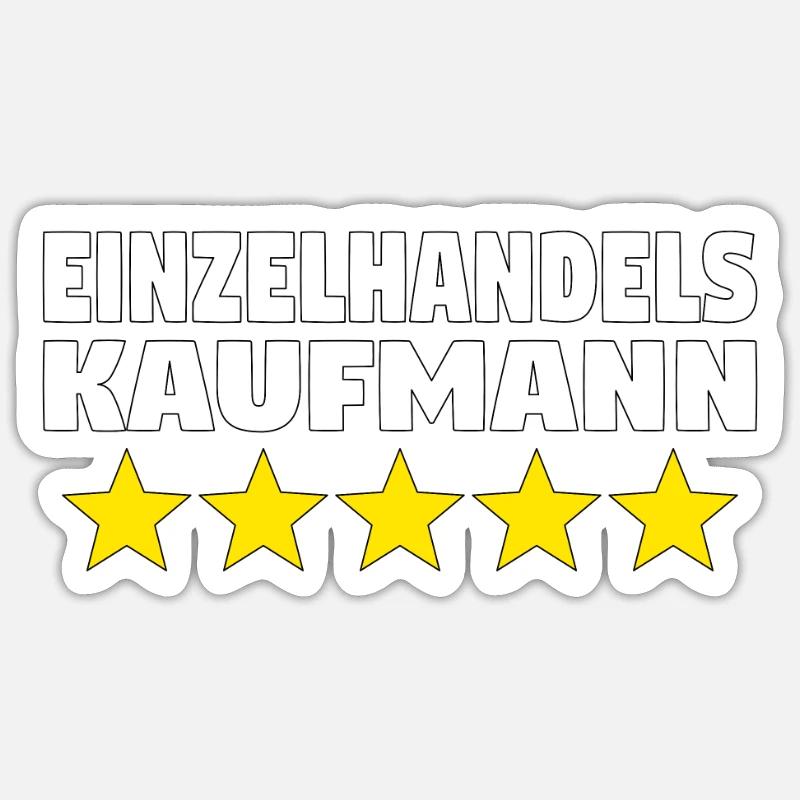 Verkäufer Vatertag Einzelhandel Einzelhändler Papa - Sticker Größe S (10 x 10 cm) - Mattweiß