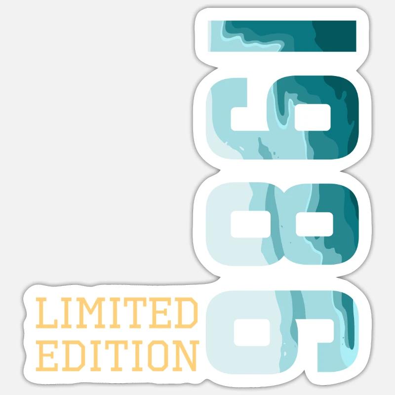1986 Édition limitée - Sticker taille S (10 x 10 cm) - blanc mat