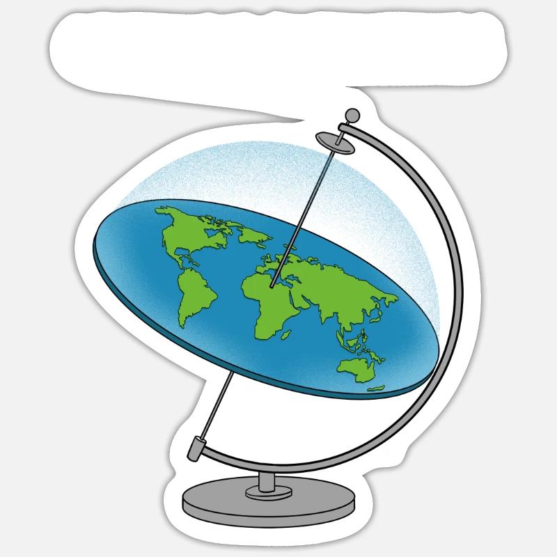 Question Everything I Flat Earth Sticker Größe S (10 x 10 cm)