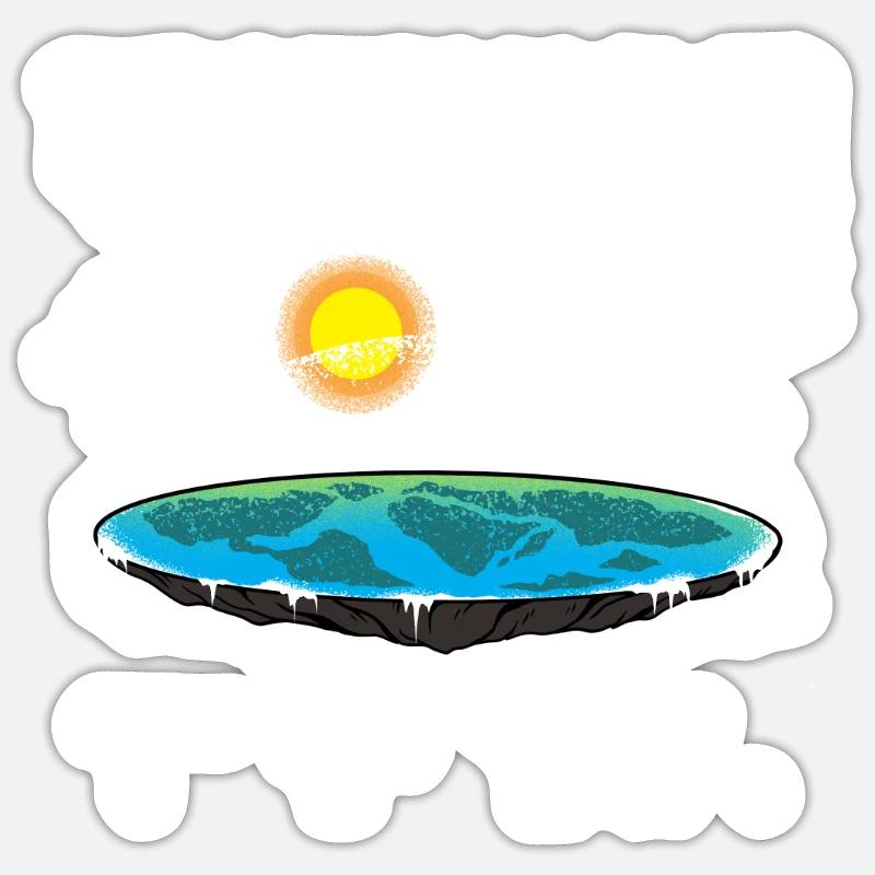 La Terra è piatta I Terra piatta - Sticker formato S (10 x 10 cm) - bianco opaco