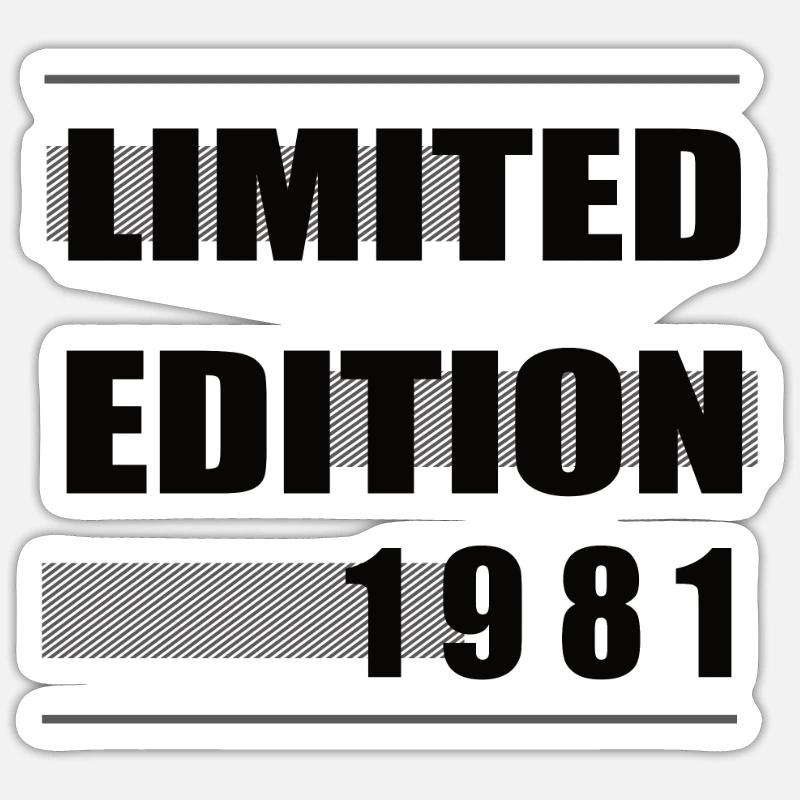 Edition limitée 1981 - Sticker taille S (10 x 10 cm) - blanc mat