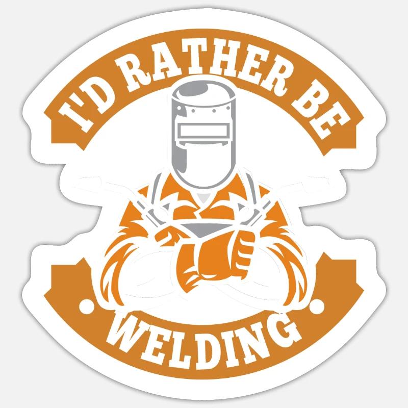 Welder locksmith funny - Sticker size S (10 x 10 cm) - white matte