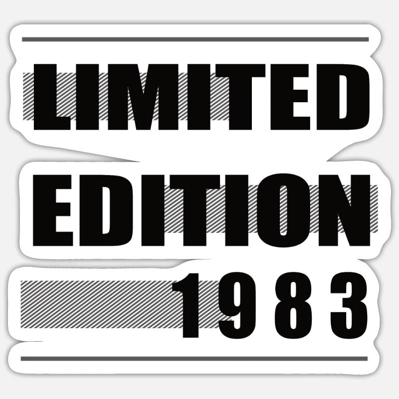 Édition limitée 1983 - Sticker taille S (10 x 10 cm) - blanc mat