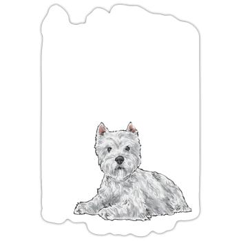West Highland White Terrier Westie - Sticker Größe S (10 x 10 cm) - Mattweiß - Vorne