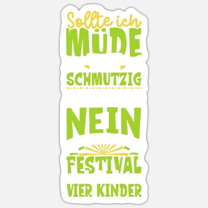 Müde und schmutzig - vier Kinder - Sticker Größe S (10 x 10 cm) - Mattweiß