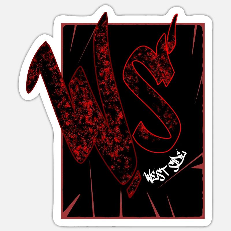 west side Design Sticker Größe S (10 x 10 cm)
