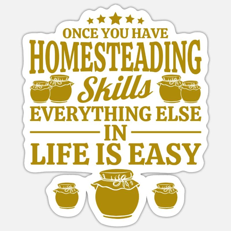 Fähigkeiten eines Selbstversorgers Einmachen Gesch Sticker Größe S (10 x 10 cm)