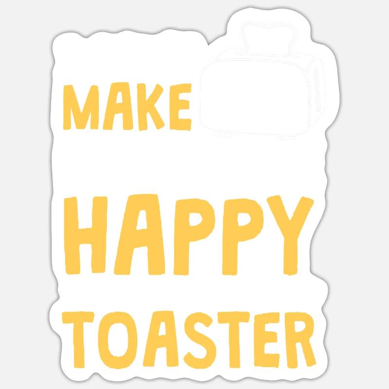 Toaster - Sticker size S (10 x 10 cm) - white matte