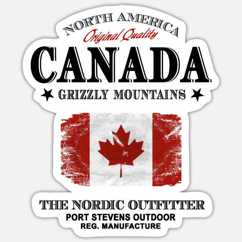 Kanada - Maple Leaf - Canada - Sticker size S (10 x 10 cm) - white matte