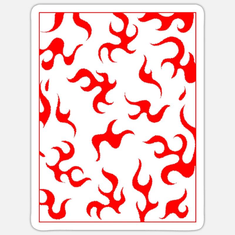 Finnish Goth Aesthetic Gothic Fire Flames Goth - Sticker Größe S (10 x 10 cm) - Mattweiß