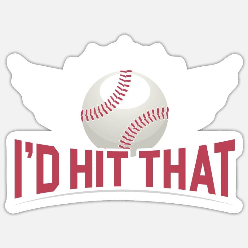 J’avais frappé cet entraîneur de baseball Sticker taille S (10 x 10 cm)