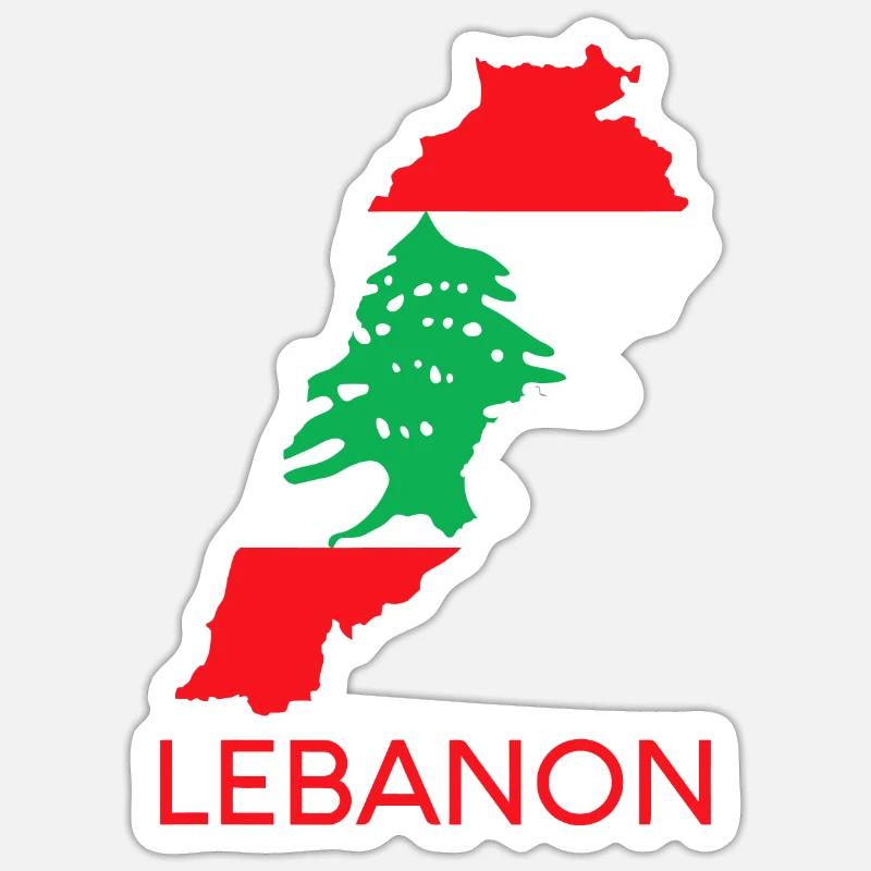 Liban Drapeau Cèdre Beyrouth Arabe libanais Ara Sticker taille S (10 x 10 cm)