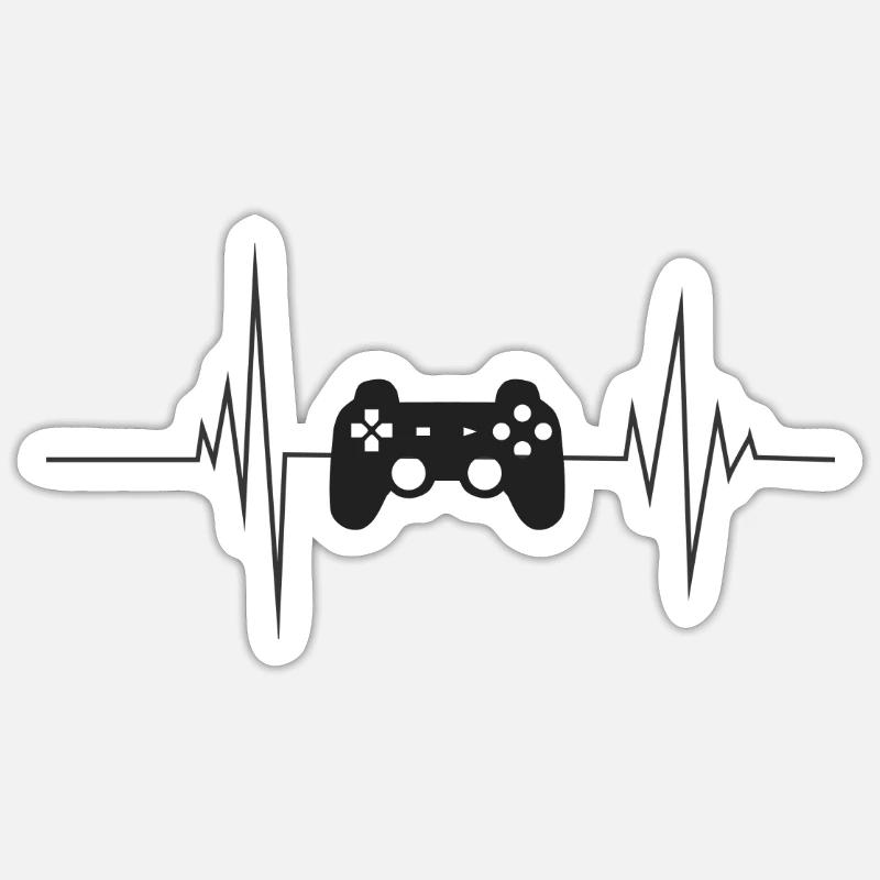 Herzschlag Controller Sticker Größe S (10 x 10 cm)