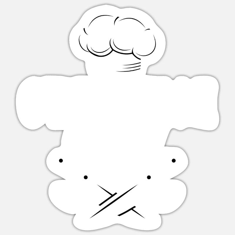 C'est moi le chef Toque de cuisinier Sticker taille S (10 x 10 cm)
