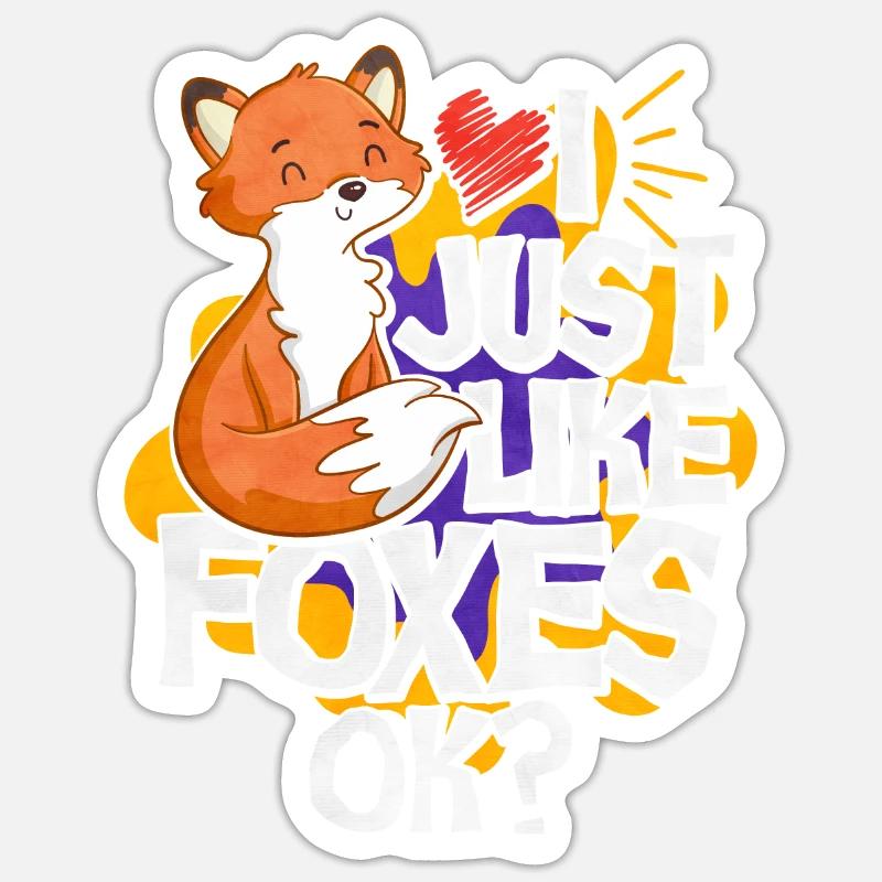 Fuchs - Sticker Größe S (10 x 10 cm) - Mattweiß