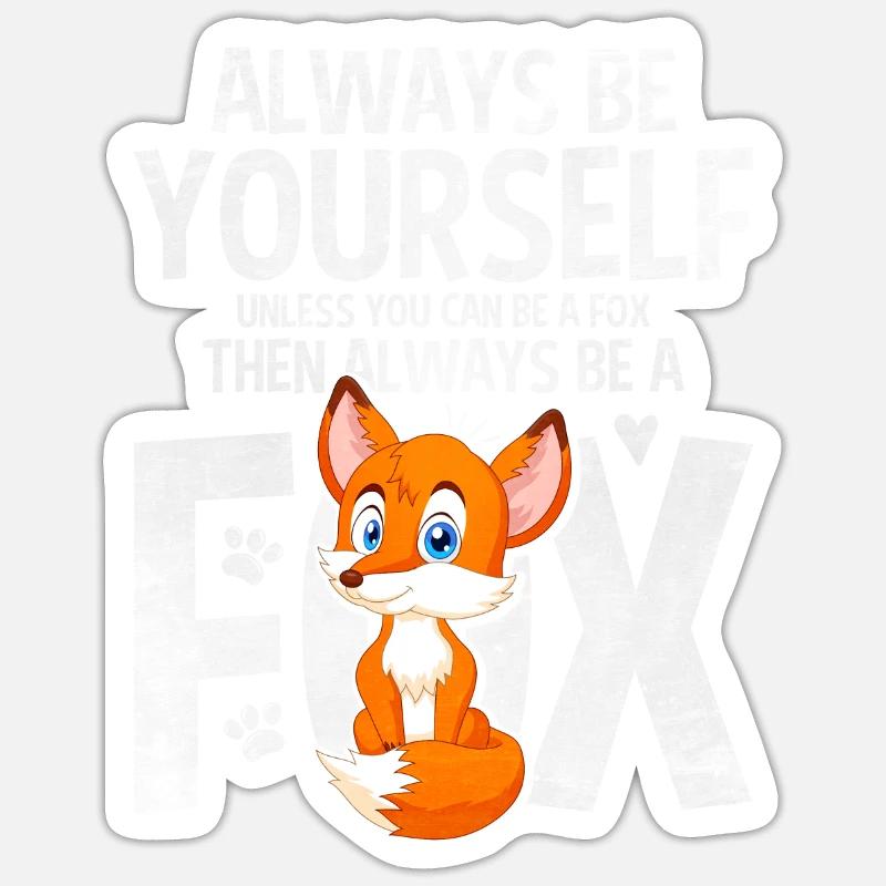 Fuchs - Sticker Größe S (10 x 10 cm) - Mattweiß