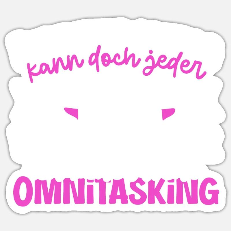Multitasking kann jeder - Mutter und Kinder Sticker Größe S (10 x 10 cm)
