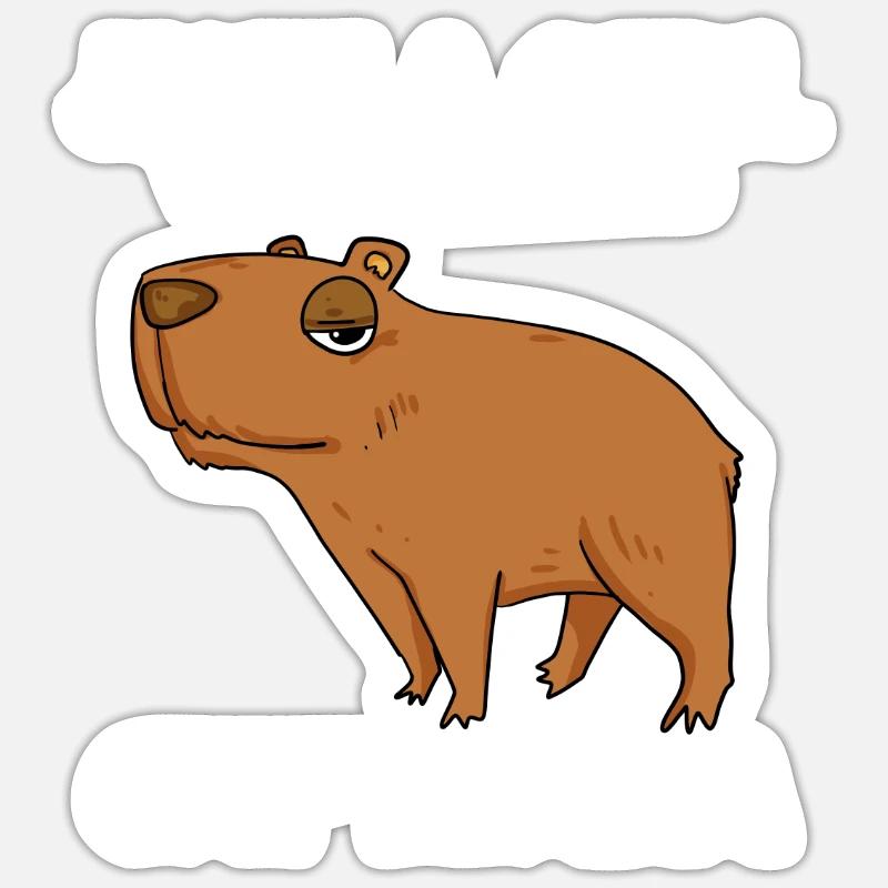 Capybara Mädchen Spruch Sticker Größe S (10 x 10 cm)