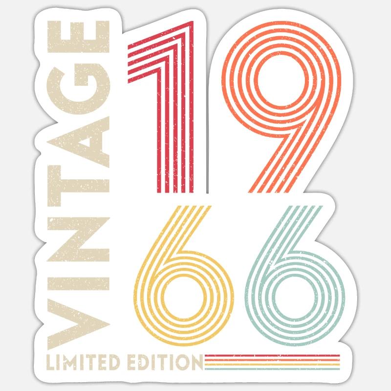 Generation 1966 - Sticker Größe S (10 x 10 cm) - Mattweiß