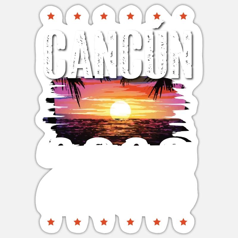 Cancun 2023 - Sticker taille S (10 x 10 cm) - blanc mat