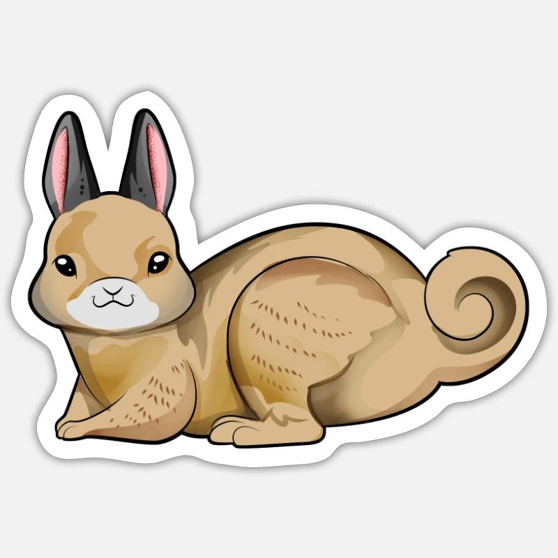 Kawaii Rabbit Mouse - Sticker size S (10 x 10 cm) - white matte
