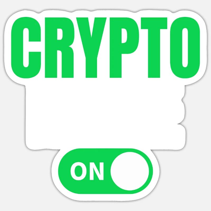 Mode crypto activé - Sticker taille S (10 x 10 cm) - blanc mat
