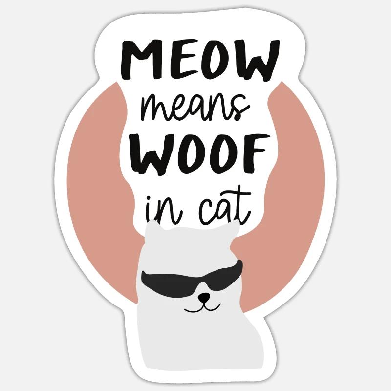 Cool Cat - Sticker size S (10 x 10 cm) - white matte