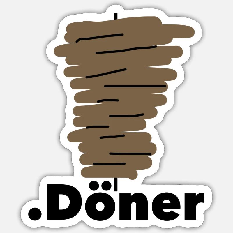 Döner Domain - Sticker Größe S (10 x 10 cm) - Mattweiß