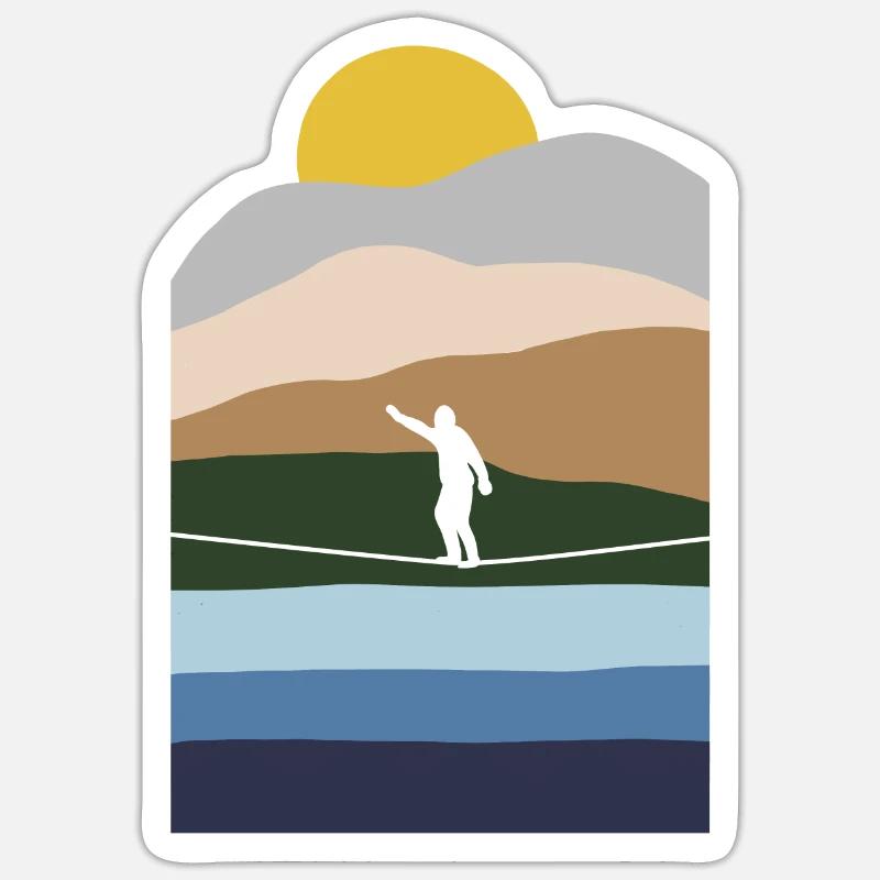 Balancing Indoor Slackers Slackerliner Slackline Sticker size S (10 x 10 cm)