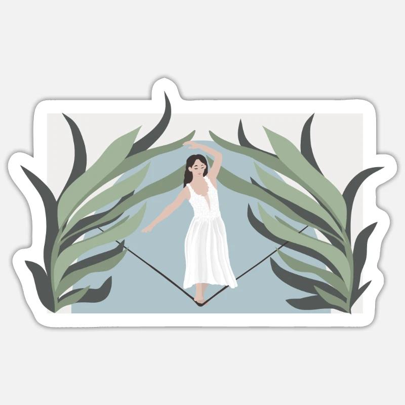 Slackers Balancing Indoor Slackerliner Slackline Sticker size S (10 x 10 cm)