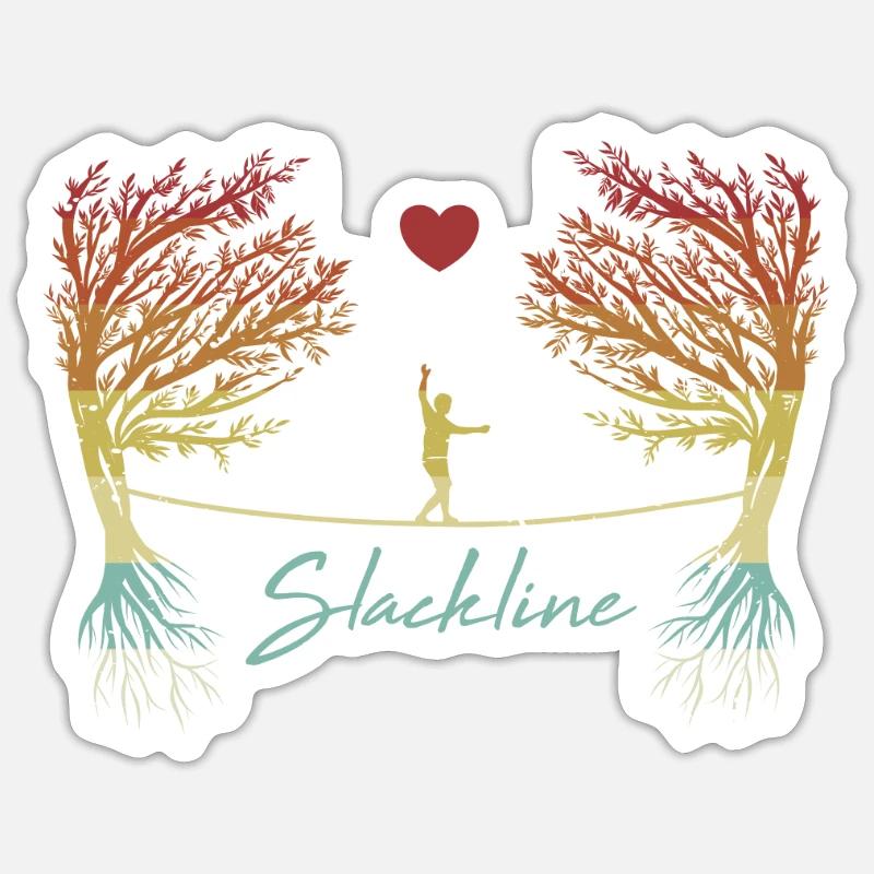 Indoor Slackers Balancing Slackerliner Slackline Sticker size S (10 x 10 cm)