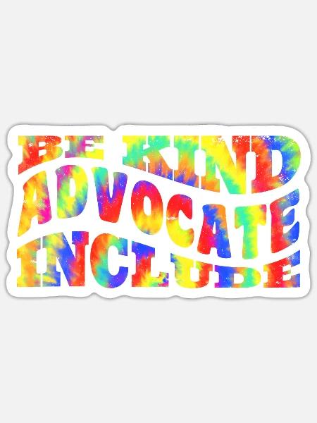 Be Kind Awareness Akzeptanz handicap Inklusion - Sticker Größe S (10 x 10 cm) - Mattweiß