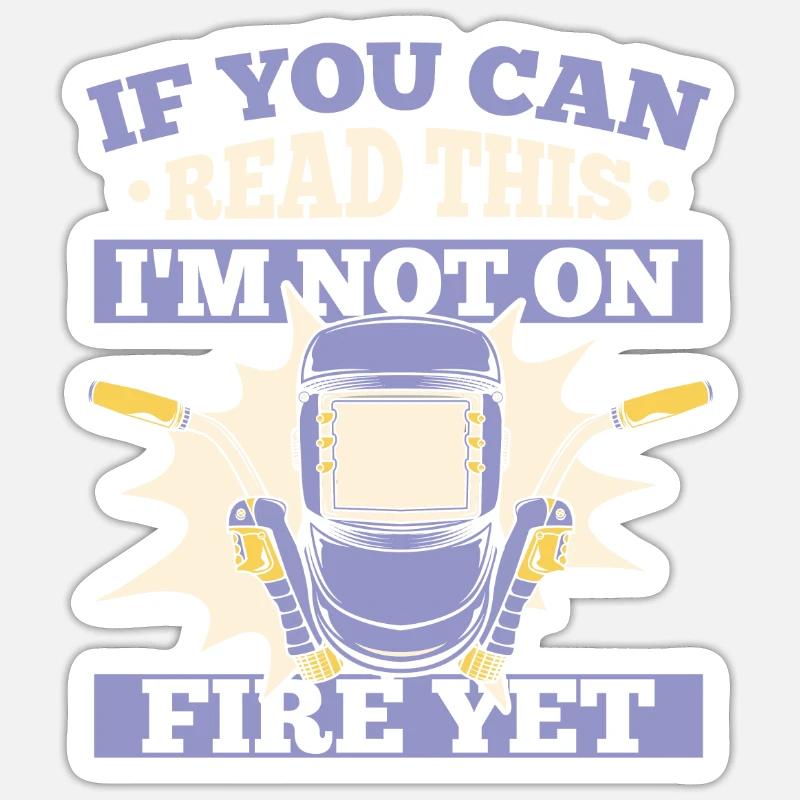 Welder locksmith funny - Sticker size S (10 x 10 cm) - white matte