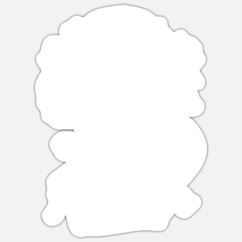 Violon Violon Drôle - Sticker taille S (10 x 10 cm) - blanc mat