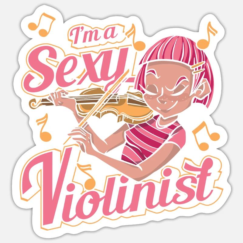 Violin Violin - Sticker size S (10 x 10 cm) - white matte