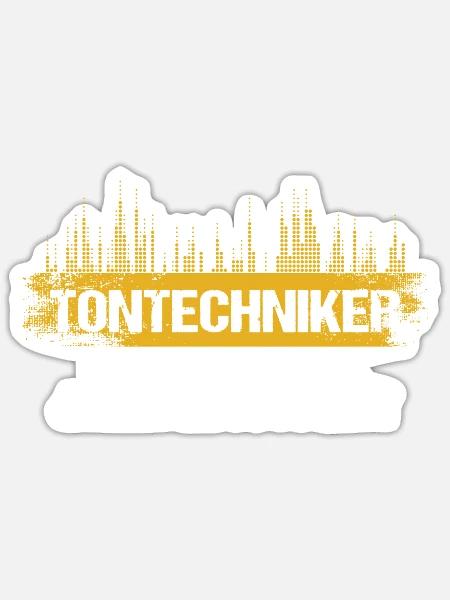 Tontechniker Bevor Du Fragst Ja Das Muss So Laut - Sticker Größe S (10 x 10 cm) - Mattweiß